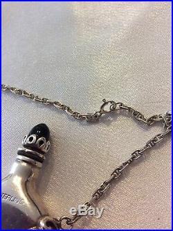 Vintage Mexican Sterling Silver Perfume Bottle Vessel Pendant/Necklace, Signed