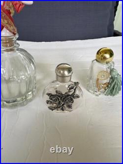 Vintage Miniature Perfume Bottles Marie Antoinette and Flowers Bouquet set of 3