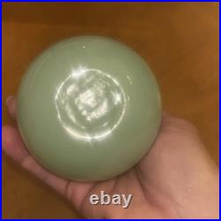 Vintage Murano Archimede Seguso Jade Green Glass Jadeite Perfume Bottle Set Of 2