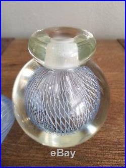 Vintage Murano Glass Merletto Perfume Bottle Vase By Archimede Seguso