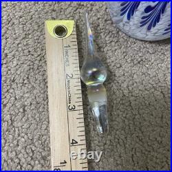 Vintage Murano Italy Art Glass Perfume Decanter Bottle With Dauber