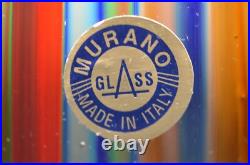 Vintage Murano Studio Rainbow Glass Perfume bottle Italy Sticker Stopper Vintage Murano Studio Rainbow Glass Perfume bottle Italy Sticker Stopper