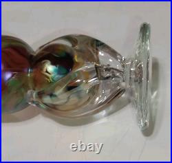 Vintage Mynatt Perfume Bottle Vase Signed Glass Hand Blown