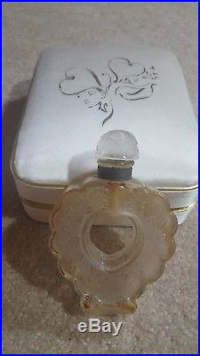 Vintage NINA RICCI COEUR JOIE Perfume Lalique Bottle withOriginal Satin Box