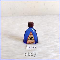 Vintage Night in Hongkong Glass Perfume Bottle Cobalt Blue Vijon St Louis GL442