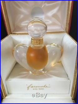 Vintage Nina Ricci FAROUCHE 1 oz Pure Parfum Perfume Lalique France Bottle w Box