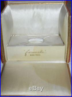 Vintage Nina Ricci Farouche Lalique Crystal Perfume Bottle/Box 1 OZ Empty