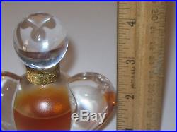 Vintage Nina Ricci Farouche Lalique Crystal Perfume Bottle Heart 1 OZ 2/3 Full