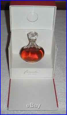 Vintage Nina Ricci Farouche Lalique Perfume Bottle/Box 1 OZ Open 3/4 Full