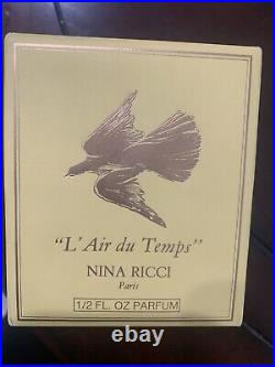 Vintage Nina Ricci L' Air Du Temps Parfum Lalique Dove Bottle 1/2 Fl Oz
