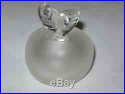 Vintage Nina Ricci Lalique Frosted Glass Perfume Bottle Fille D' Eve 2 #2