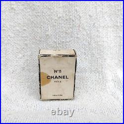 Vintage No. 5 Chanel Parfum Bottle In Original Box Rare France Decorative Glass