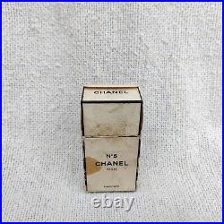 Vintage No. 5 Chanel Parfum Bottle In Original Box Rare France Decorative Glass