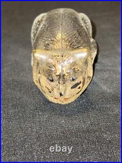 Vintage Old Cat Shape Glass Perfume Bottle Betty Bop France Collectible 1930 #2