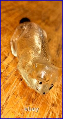 Vintage Old Cat Shape Glass Perfume Bottle Betty Bop France Collectible 1930 #2