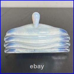 Vintage Opalescent Glass Perfume Bottle Art Deco Style Signed Benzer Gilvey 1990