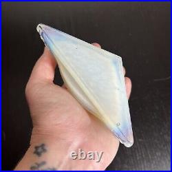 Vintage Opalescent Glass Perfume Bottle Art Deco Style Signed Benzer Gilvey 1990