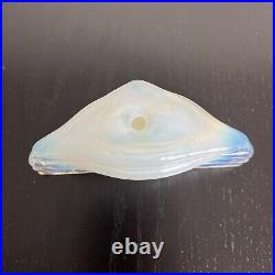 Vintage Opalescent Glass Perfume Bottle Art Deco Style Signed Benzer Gilvey 1990