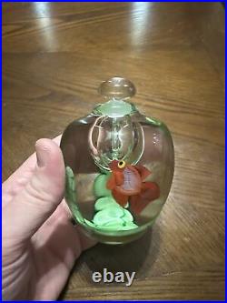 Vintage Orient And Flume Art Glass Perfume Bottle Goldfish