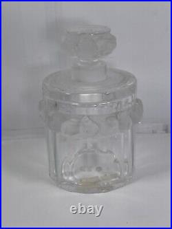 Vintage Original Lalique Crystal'Robinson' Sparrow Perfume Bottle / France Rare