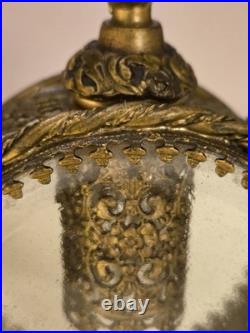 Vintage Ormolu Filigree Perfume / Scent Bottle Matson Style Double Glass