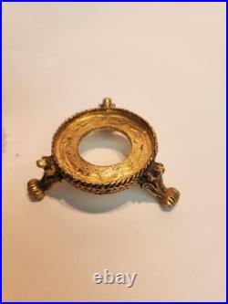 Vintage Ormolu Perfume Bottle Glass Dauber Hollywood Regency Gilt Vanity