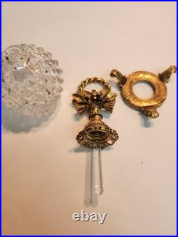 Vintage Ormolu Perfume Bottle Glass Dauber Hollywood Regency Gilt Vanity