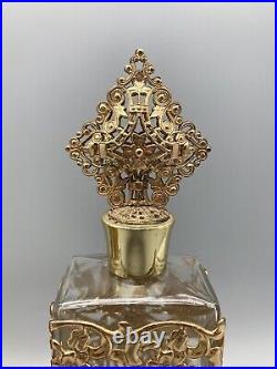 Vintage Ornate Gold ORMOLU Filigree Floral Design Perfume Bottles BEAUTIFUL