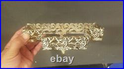 Vintage Ornate Hollywood Regency Perfume Cologne Filigree Dresser Set & Mirror