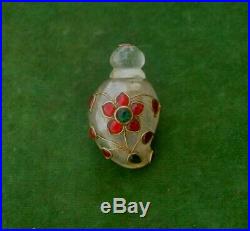 Vintage Ottoman mughal rock crystal Gem Setted perfume mango bottle qing dynasty
