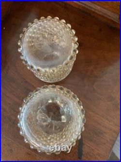 Vintage Pair Duncan Miller Hobnail Amber Glass Perfume Bottles 1930's Vintage Pair Duncan Miller Hobnail Amber Glass Perfume Bottles 1930's
