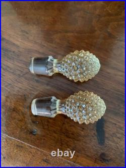 Vintage Pair Duncan Miller Hobnail Amber Glass Perfume Bottles 1930's Vintage Pair Duncan Miller Hobnail Amber Glass Perfume Bottles 1930's