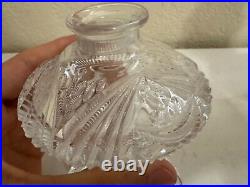 Vintage Pair of Cut Glass or Crystal Perfume Bottles
