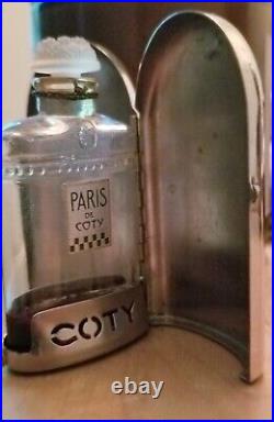 Vintage Paris COTY Perfume in Original Metal Case original fragrance in bottle