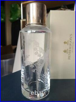 Vintage Penhaligons Large Crystal Perfume Bottle Silver Hallmarked Lid RRP£300+