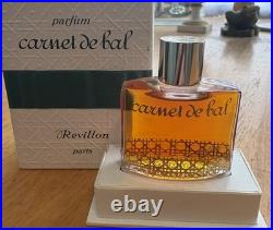 Vintage Perfume 1970's Revillon Carnet De Bal Extract Du Parfum 1/2 Fl Oz 15 MI