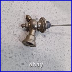 Vintage Perfume Bottle Atomiser Green Dot Diamond Glass Pattern Baccarat Style