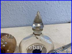 Vintage Perfume Bottle Atomizer Lot Art Glass Crystal Vanity Decor Collectible