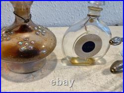 Vintage Perfume Bottle Atomizer Lot Art Glass Crystal Vanity Decor Collectible