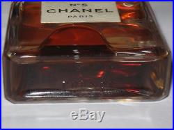 Vintage Perfume Bottle Chanel No 5 Bottle 1 OZ Post 1970 Open 3/4 Full 3