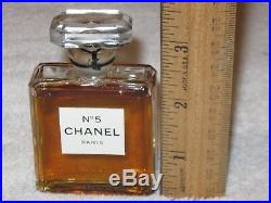 Vintage Perfume Bottle Chanel No 5 Bottle/Boxes 1 OZ Post 1970 Sealed 3/4+ Full