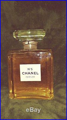 Vintage Perfume Bottle Chanel no. 5 DUMMY Huge. 8 & 3/8 inches tall. Glass