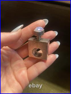 Vintage Perfume Bottle Made In Mexico With Classic Decorative Top, Empty Bottle