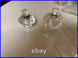 Vintage Perfume Bottles Crystal/glass Set Of 5