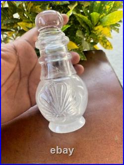 Vintage Perfume Bottles Hand Carved Clear Quartz Crystal Perfume Bottle