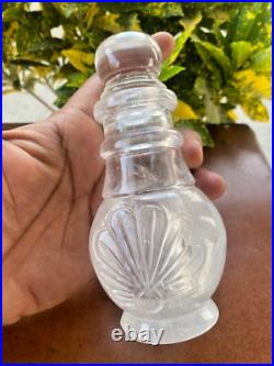 Vintage Perfume Bottles Hand Carved Clear Quartz Crystal Perfume Bottle