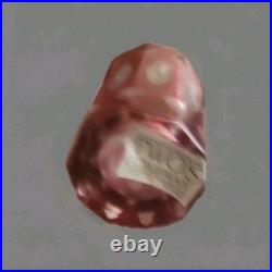 Vintage Perfume Bottles with Glass Stopper Cranberry Crystal Cut Glass. 1 Set 2