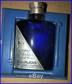 Vintage Perfume Evening in Paris Eiffel Tower Bourjois Mini Glass Bottle RARE
