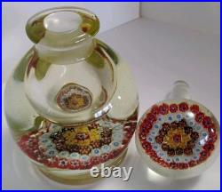 Vintage Perthshire Millefiori Glass Perfume Bottle Paperweight 5.5x3.5x3.5in Vintage Perthshire Millefiori Glass Perfume Bottle Paperweight 5.5x3.5x3.5in