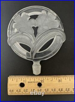 Vintage Pesnicak Signed Uranium Glass Perfume Bottle Czech Republic 5.5 tall